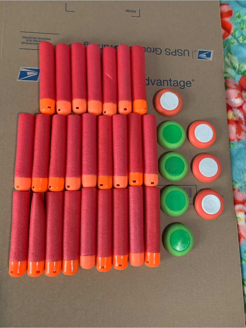 Nerf Red Foam Whistling Darts & Vortex Disc Bundle